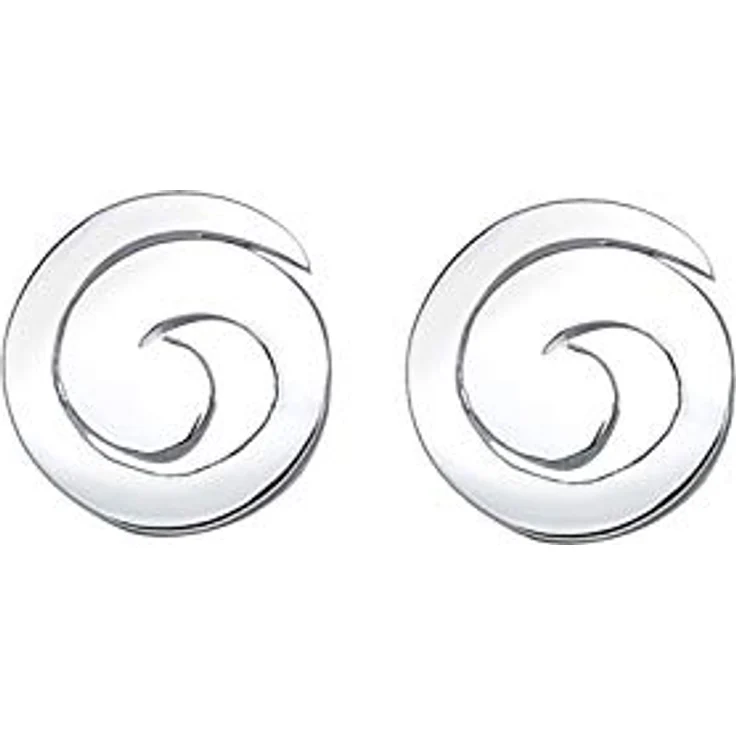 Elli Ohrringe Damen Ohrstecker Spirale aus 925 Sterling Silber, hochglanzpoliert und anlaufgeschützt, in türkiser Samtverpackung – Bild 2
