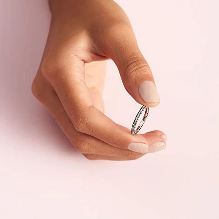 Pandora 190963CZ Damen-Ring Unendliche Herzen, poliertes 925/- Sterling Silber mit Zirkonia, Größe 58/18,5 – Bild 4