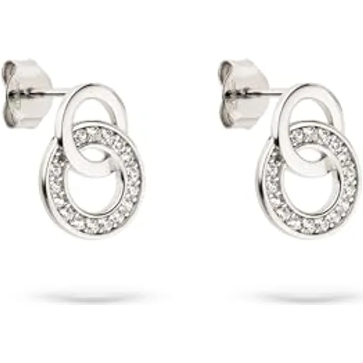 s.Oliver Elegante Ohrstecker aus poliertem 925er Sterlingsilber, silber - wasserfest & hautfreundlich, 13 mm