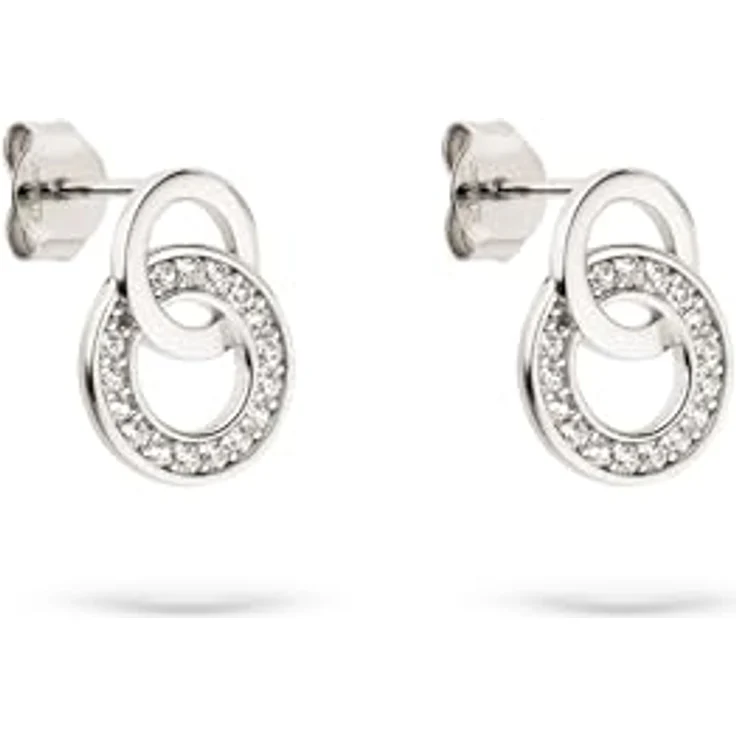 s.Oliver Elegante Ohrstecker aus poliertem 925er Sterlingsilber, silber - wasserfest & hautfreundlich, 13 mm – Bild 1