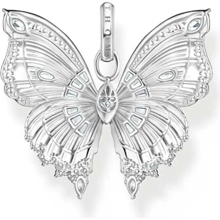 THOMAS SABO Schmetterlingsanhänger Butterfly Paradise, detailreicher Kettenanhänger mit Zirkonia im Navette-, Tropfen- und Baguetteschliff – Bild 3