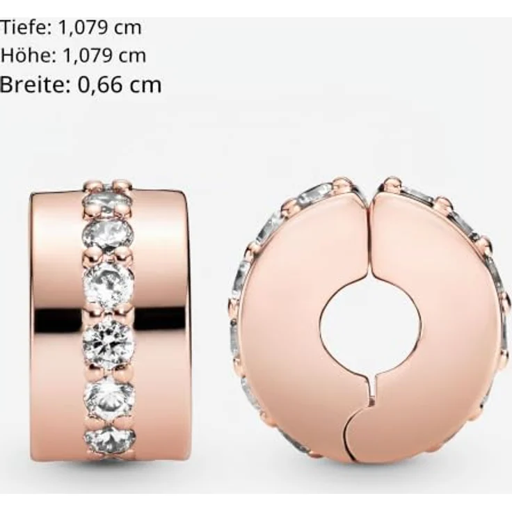 Pandora Charm Timeless Funkelndes Zwischenelement 781972CZ, eleganter Charm-Anhänger mit funkelnden Elementen – Bild 5