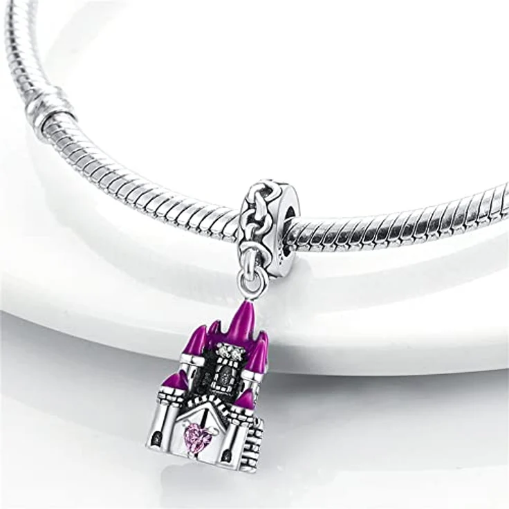 Pandach Damen Charm Anhänger, 925 Sterling Silber mit Zirkonia, kompatibel mit europäischen Armbändern und Halsketten für Frauen und Mädchen – Bild 2