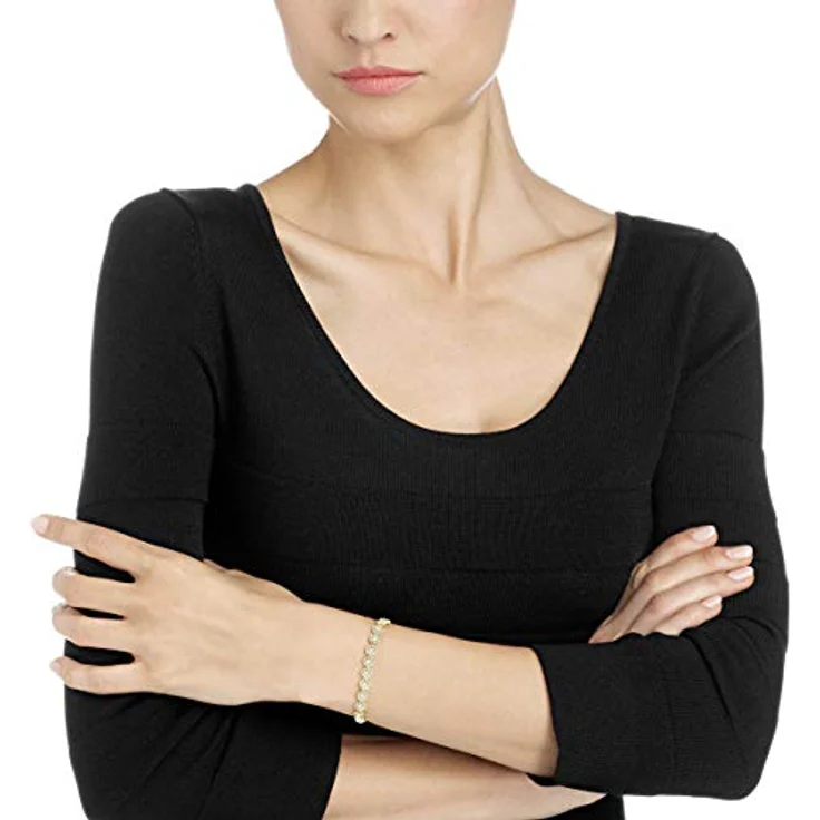 Swarovski Una Angelic Armband, Rund, Weiss, Goldlegierungsschicht mit klarem Kristallpavé – Bild 4