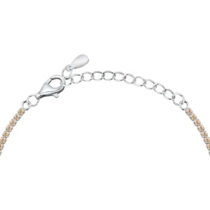 CHRIST Armband 89086337, Tennisarmband mit gelben Zirkonia, 925er Silber, Karabinerhakenverschluss – Bild 2