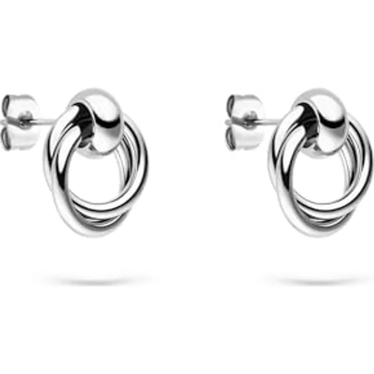 s.Oliver Ohrring 16 mm, Elegante Ohrstecker aus poliertem Edelstahl, silber, wasserfest & hautfreundlich
