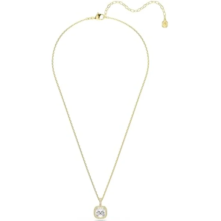 Swarovski Una Angelic Anhänger, Kissenform-Schliff, Weiß, 18 Karat Vergoldet, moderner Chic – Bild 2