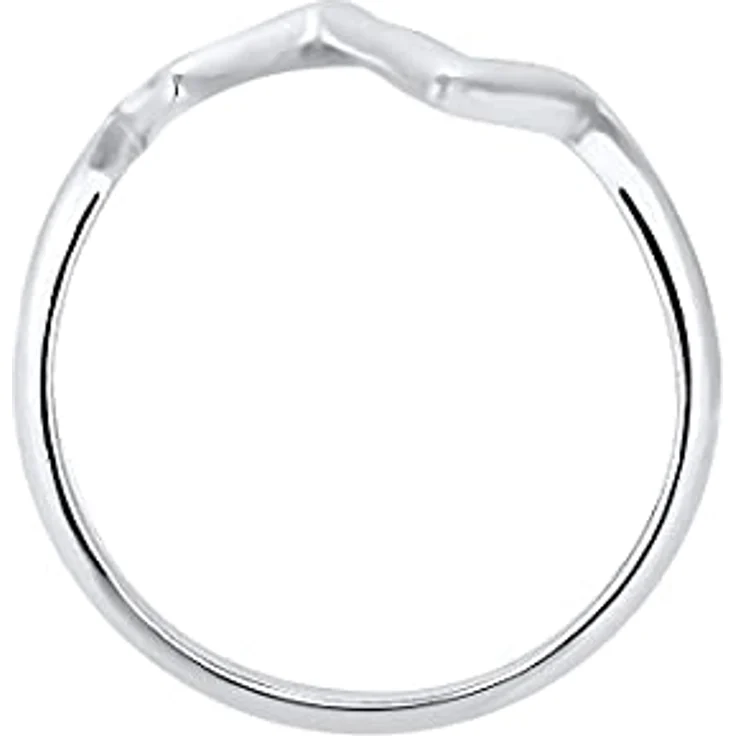 Elli Damen Ring Herzschlag Geo Look, 925 Sterling Silber, handgefertigt und anlaufgeschützt – Bild 3
