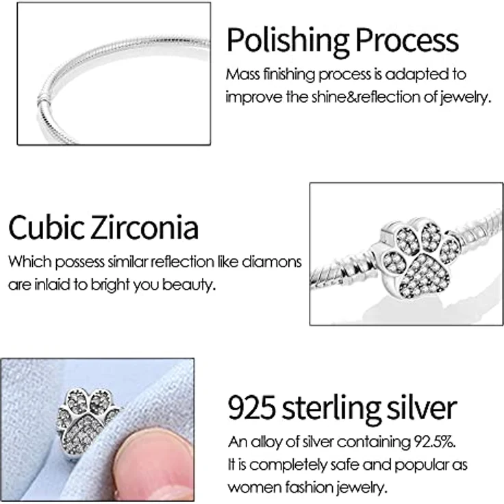 TINSLO Damen Armband 925 Sterling Silber, Gliederarmband mit Herzverschluss, ideales Geschenk für Frauen, Freundin und Mama, perfekt für Valentinstag, Weihnachten und Geburtstage – Bild 4
