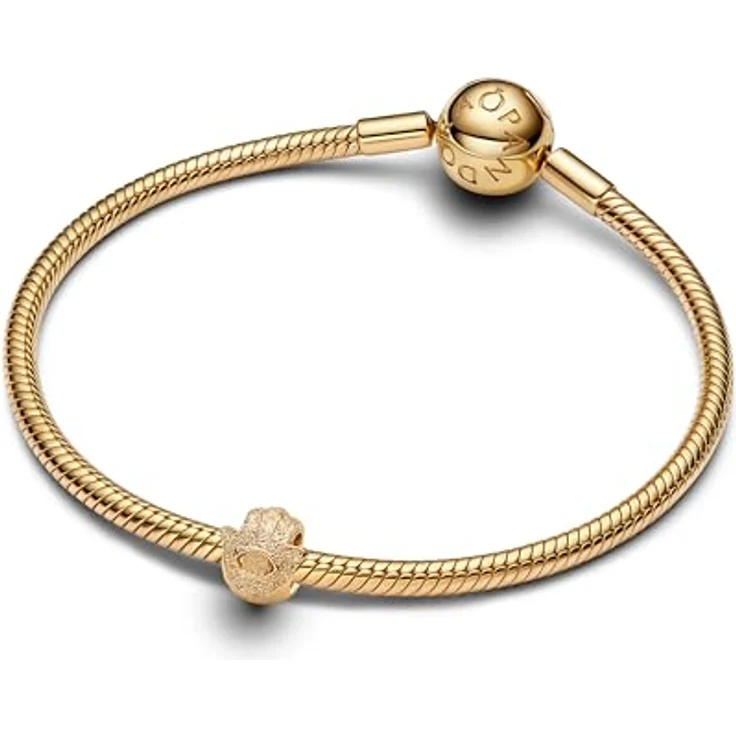 PANDORA Moments Hand der Fatima Mini-Charm, Sterling Silber mit 14k vergoldeter Metalllegierung, strukturierte Oberfläche, kompatibel mit Moments, 764042C00 – Bild 3
