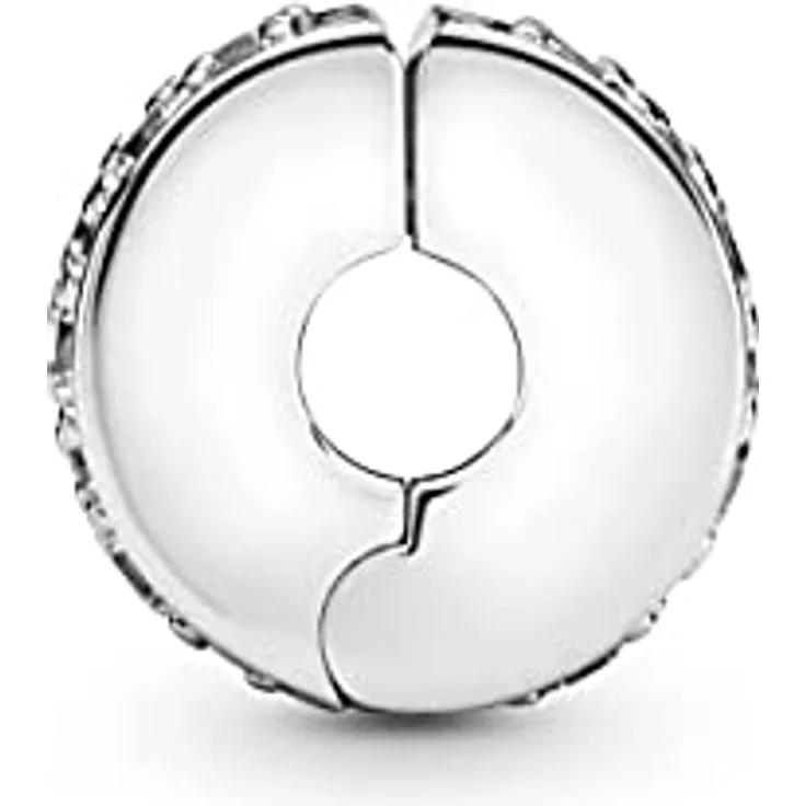 PANDORA Charm Pavé-Glanz Clip 791817CZ, 925 Sterling Silber mit 28 klaren Cubic Zirkoniasteinen, Silber – Bild 3