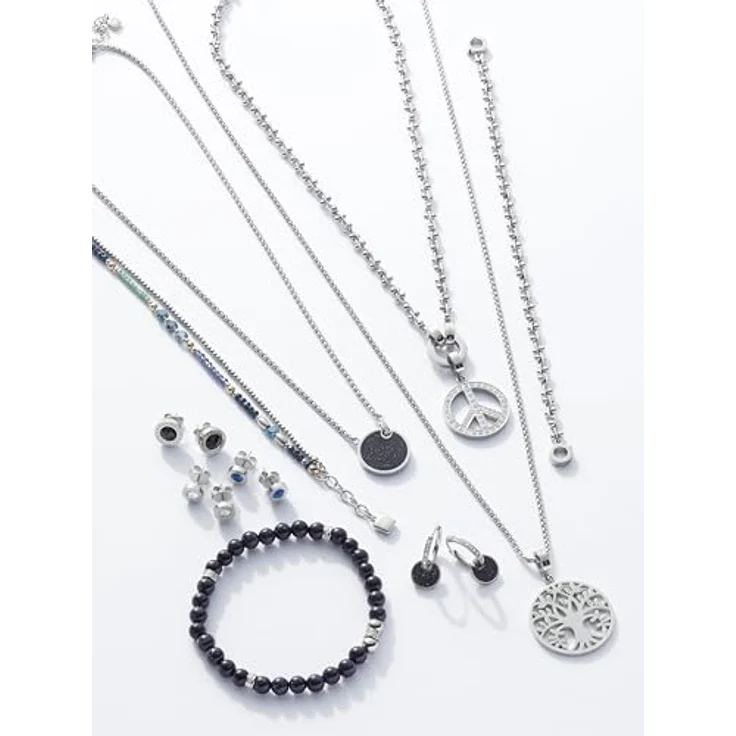 JEWELS BY LEONARDO Damen Ohrstecker Matrix, schwarz, Edelstahl mit facettiertem Glasstein, inkl. Samtbeutel – Bild 5