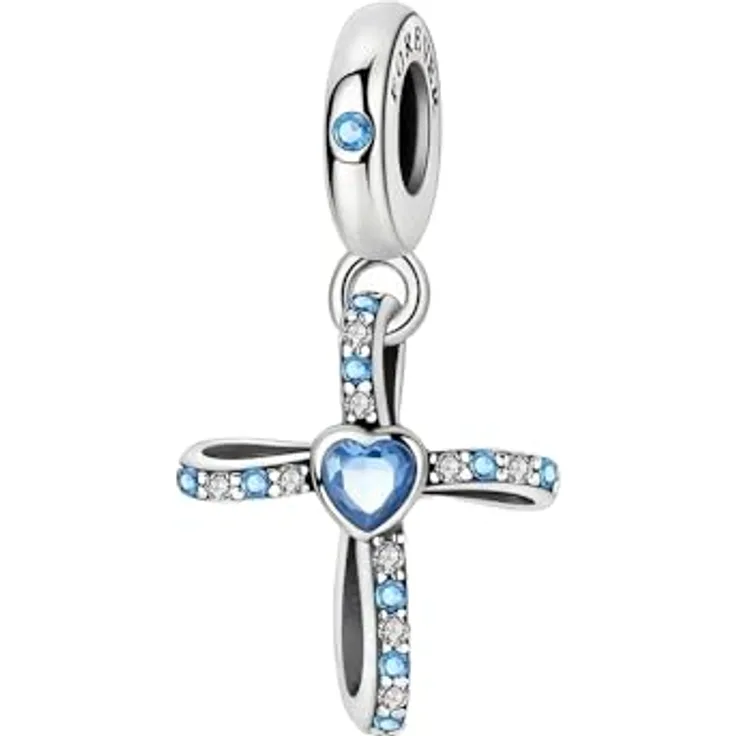 ChenYuTe 925 Sterling Silber Charms, Dangle Anhänger mit 5A-Zirkonia, kompatibel mit Pandora Europäischen Armbändern und Halskette für Frauen