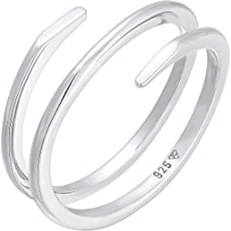 Elli Ring Damen Wickel Twist Filigran Trend, 925 Sterling Silber, anlaufgeschützt, handgefertigt