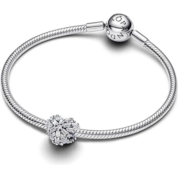 PANDORA Moments Funkelndes Herz Charm, Sterling-Silber mit Zirkonia, kompatibel mit Moments, 794240C01 – Bild 3