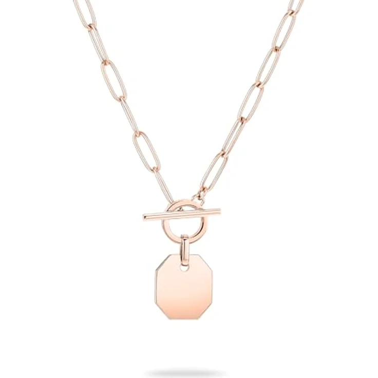 Liebeskind Berlin Halskette LJ-1533-N-45, Edelstahl IP Roségold, 45 cm, T-Bar-Verschluss – Bild 1