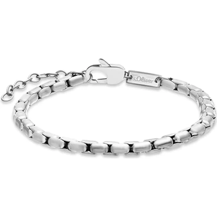 s.Oliver Herren Schmuck – Armband aus mattiertem Edelstahl (22 cm) – Klassisch, Zeitlos und Dezent – Perfekte Geschenkidee – Bild 1