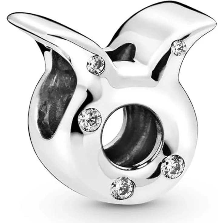 PANDORA Charm "Sternzeichen Stier" 798418C01, Wendbares Bead mit Cubic Zirkonia und Metallperlen, Damen – Bild 2