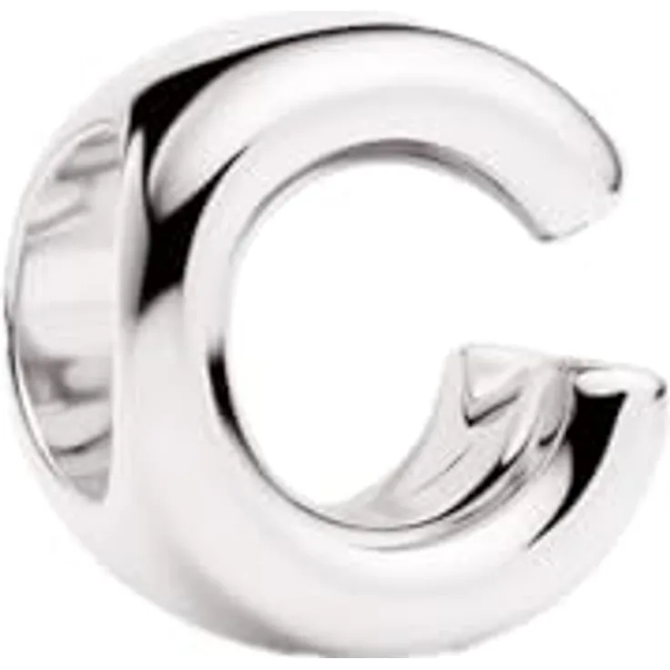 Anduonie Charms Buchstabe Charm Anhänger Silber 925, Rot, kompatibel mit europäischen Armbändern und Halsketten für Frauen (C)
