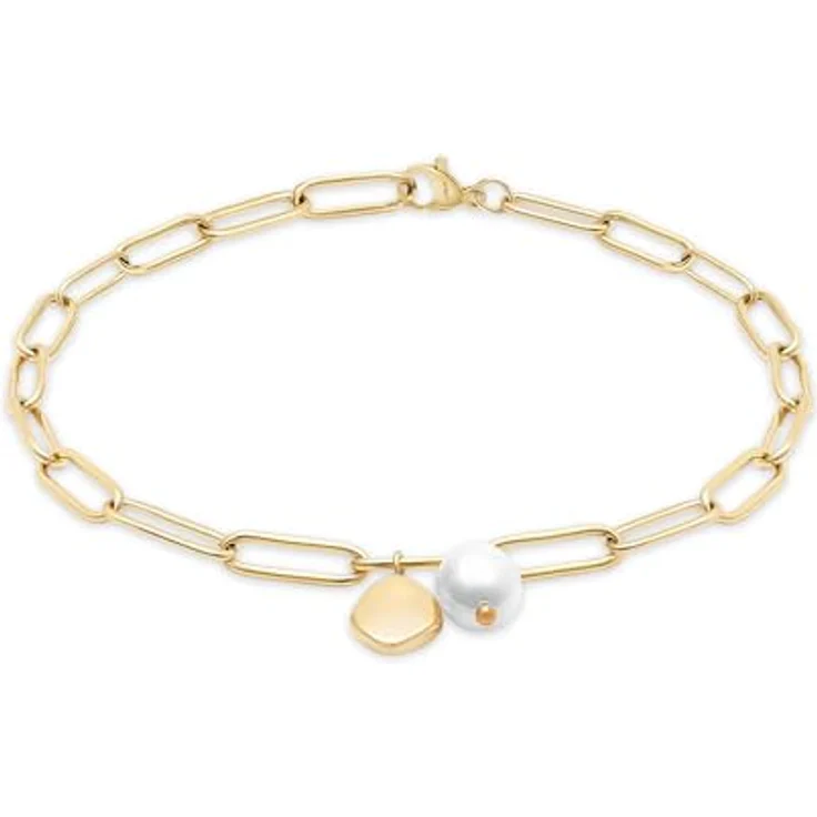 s.Oliver Bracelet - Elegantes Armband aus poliertem Edelstahl - gold - verstellbar bis 21 cm, wasserfest & hautfreundlich – Bild 1