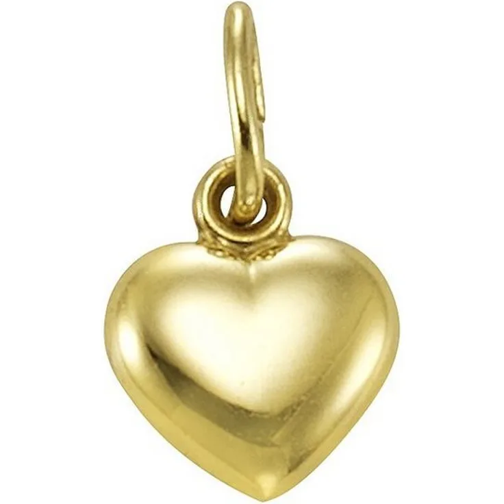 Vivance Kettenanhänger 333 Gold, Herzmotiv, 1,1 cm, gelb, glänzende Oberfläche