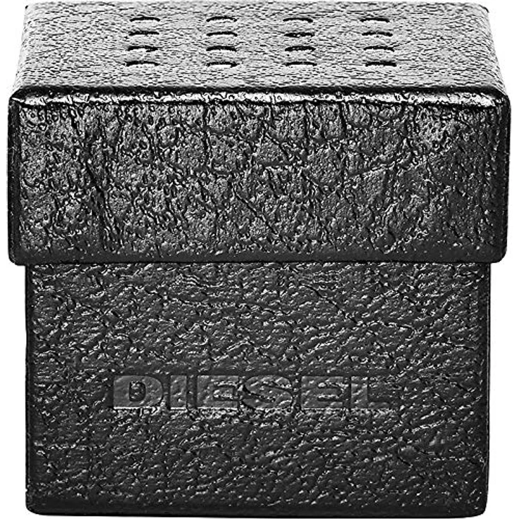 Diesel Armband Stackables, schwarzes Lederarmband mit Edelstahlakzent, L 18,5 cm, glänzend, DX1247040 – Bild 5