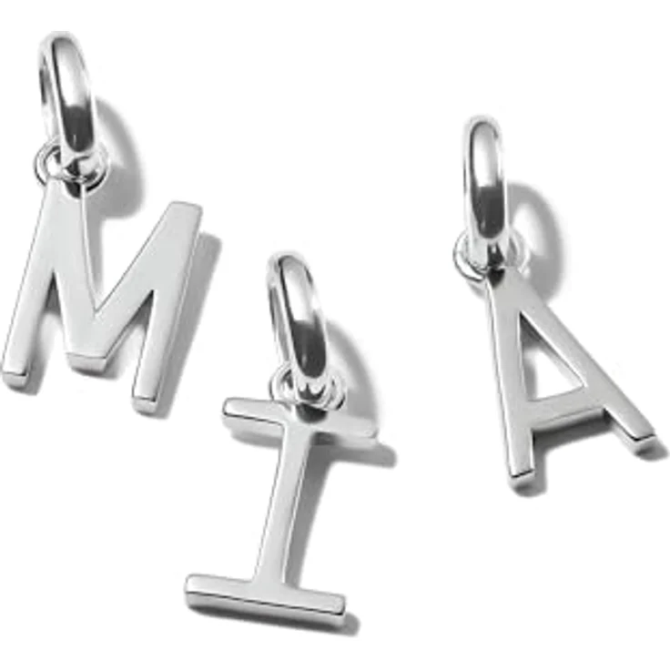 Thomas Sabo Charm Club Connect Charm-Anhänger Buchstabe I, aus recyceltem 925 Silber mit filigraner Öse, flexibel tragbar – Bild 2