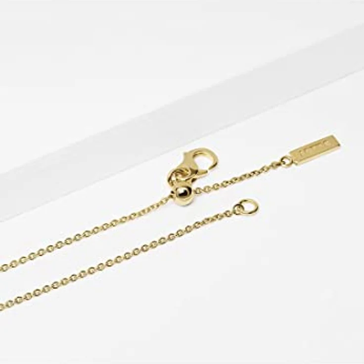 JETTE Damen-Kette 925er Silber mit 34 Zirkonia, 48 cm, Gelbgold, elegantes Design, One Size, 32021985 – Bild 3