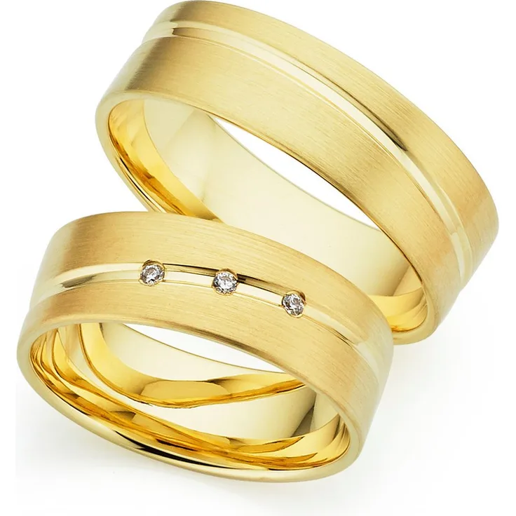 Phönix Trauring Schmuck, goldener Partnerring Ehering Verlobungsring Freundschaftsring, Made in Germany - wahlweise mit oder ohne Brillant
