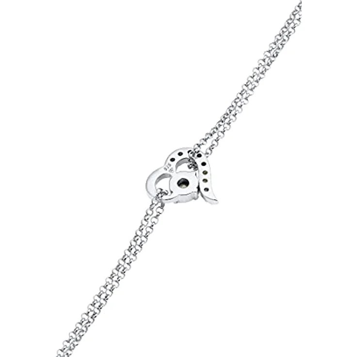 Elli Herzarmband Damen mit Kristallen, 925 Sterling Silber, anlaufgeschützt, handgefertigt – Bild 3