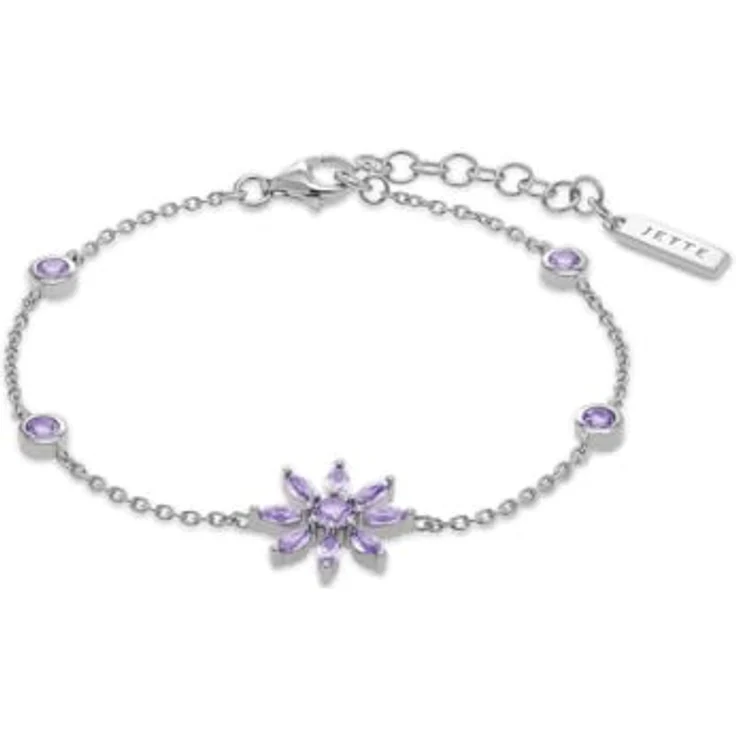 JETTE Damen-Armband 925er Silber, recycelte Zirkonia, One Size, Silber – Bild 1