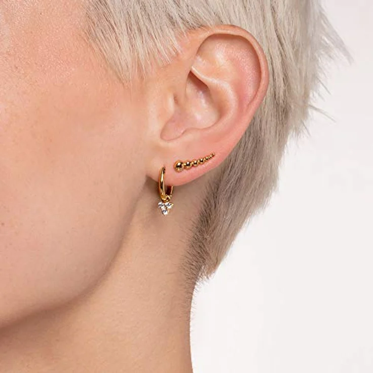 Thomas Sabo Ohrringe Ear climber Kugeln, vergoldetes Silber, 925er Sterlingsilber H2156-413-39 – Bild 3