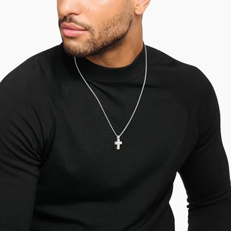 THOMAS SABO Kettenanhänger Kreuz, silber, elegantes Schmuckstück für Damen und Herren – Bild 3