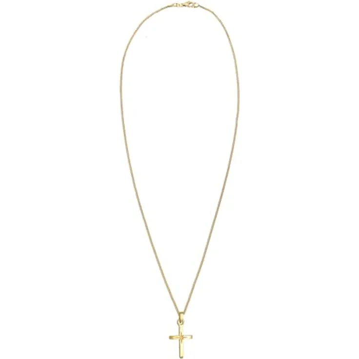 Elli Halskette Damen Kreuz Anhänger mit Sterngravur, 925 Sterling Silber, anlaufgeschützt, handgefertigt, ideal als Geschenk – Bild 3