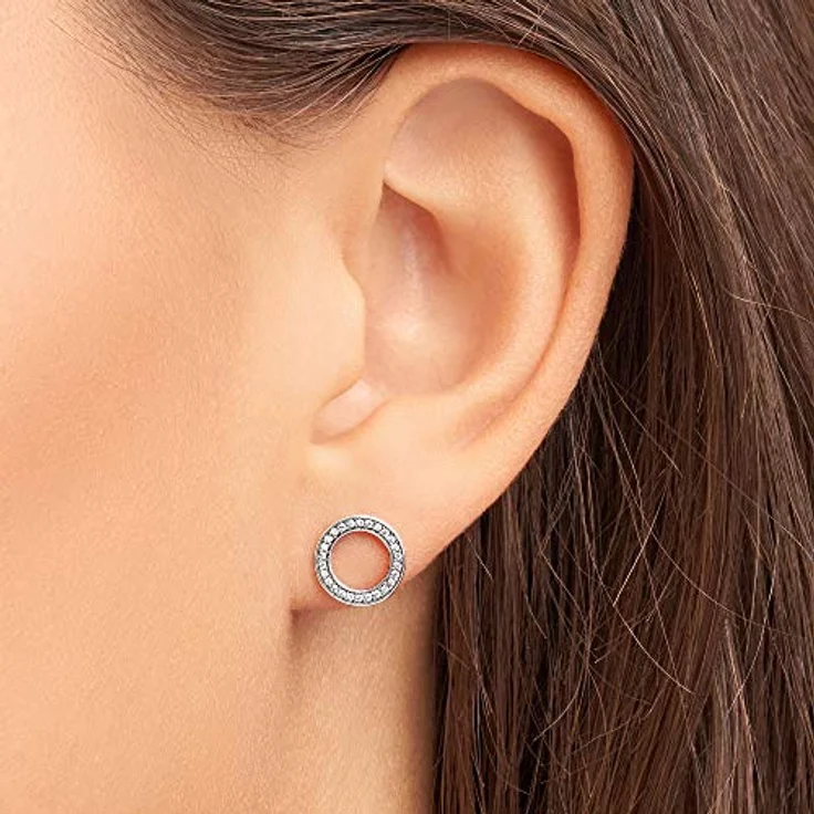 Pandora 290585CZ, Damen Ohrringe aus Silber mit Knopfdesign – Bild 4