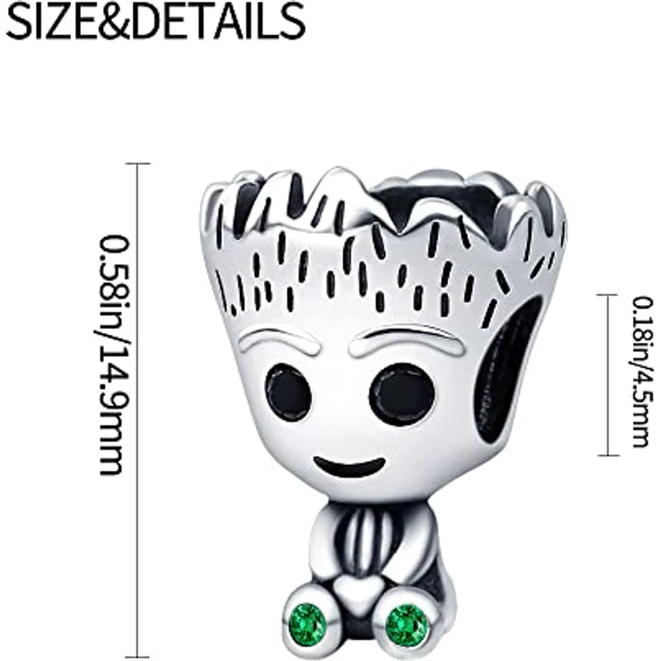 TINSLO Charm Anhänger 925 Sterling Silber, Zirkonia-Steine, kompatibel mit Pandora Armbändern und Halsketten, geeignet für Frauen und Mädchen – Bild 5