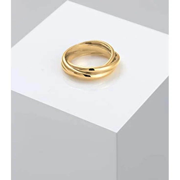 Elli Ring Damen Trio Wickel Basic, 925 Sterling Silber vergoldet, handgefertigt und anlaufgeschützt – Bild 5