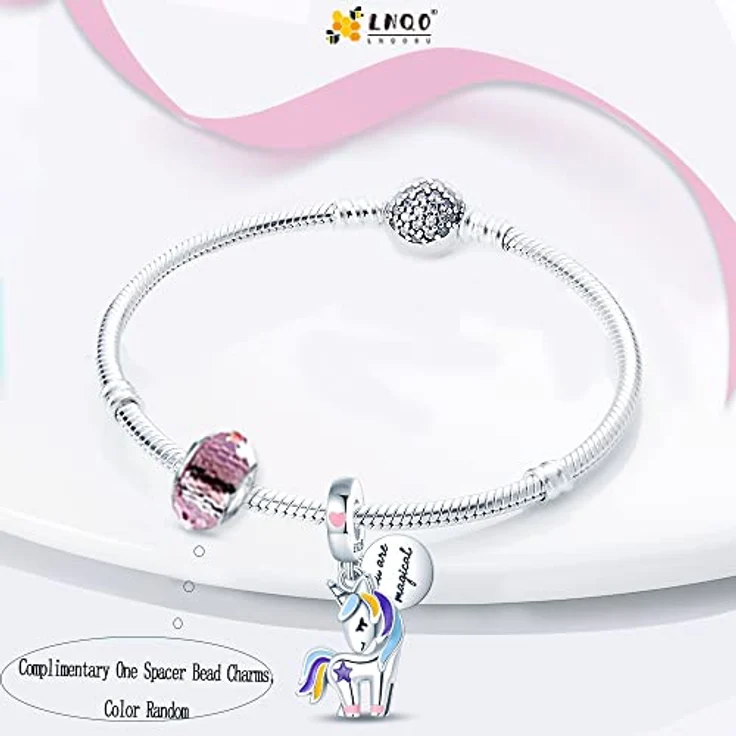 LNQOBU 925 Silber Glow in the Dark Glühwürmchen Charms, Farbwechselndes Chamäleon Bead Charm für Damenarmbänder und Halsketten, inklusive Geschenktüte – Bild 4