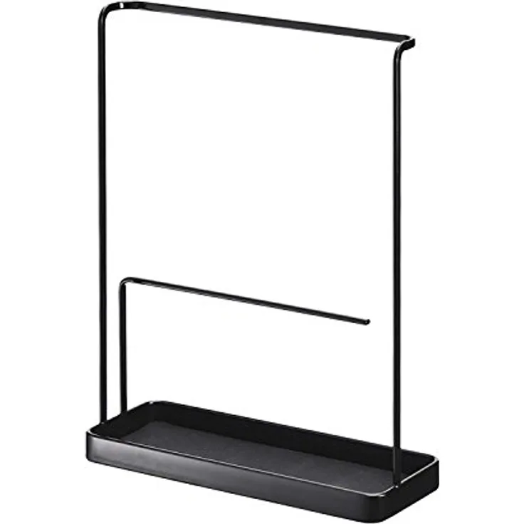 Yamazaki 6988 TOWER Accessoire- und Sonnenbrillenständer, schwarz, aus Stahl, minimalistisch, 20 x 7.5 x 25.5 cm