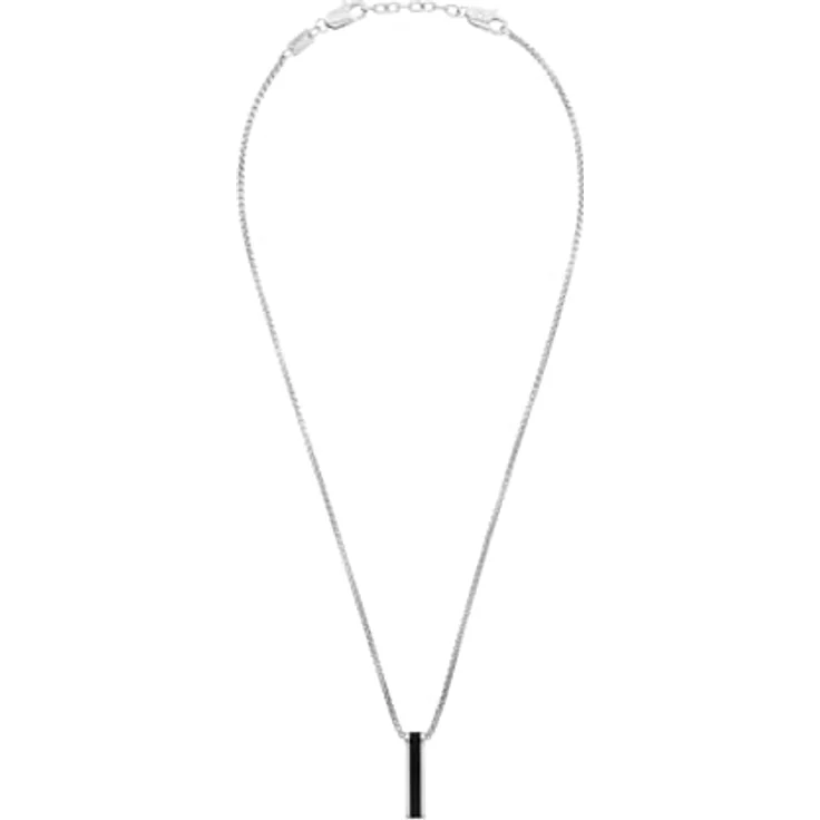 s.Oliver Kette mit Anhänger aus Edelstahl, Herren Halsschmuck, 55+5 cm, Silber, Geschenkbox, 2035796 – Bild 2