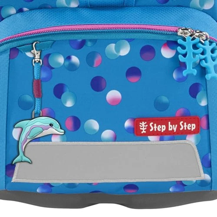 Step by Step Happy Charms „Dolphin“, 1-teilig, Anhänger für Schulranzen und Vorschulrucksack, einfache Anbringung mit Karabiner – Bild 3