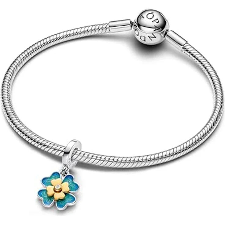 Pandora Charm Gedrehte Schlange 763618C01, Vergoldet mit Zirkonia, symbolisiert Transformation und Wachstum – Bild 3