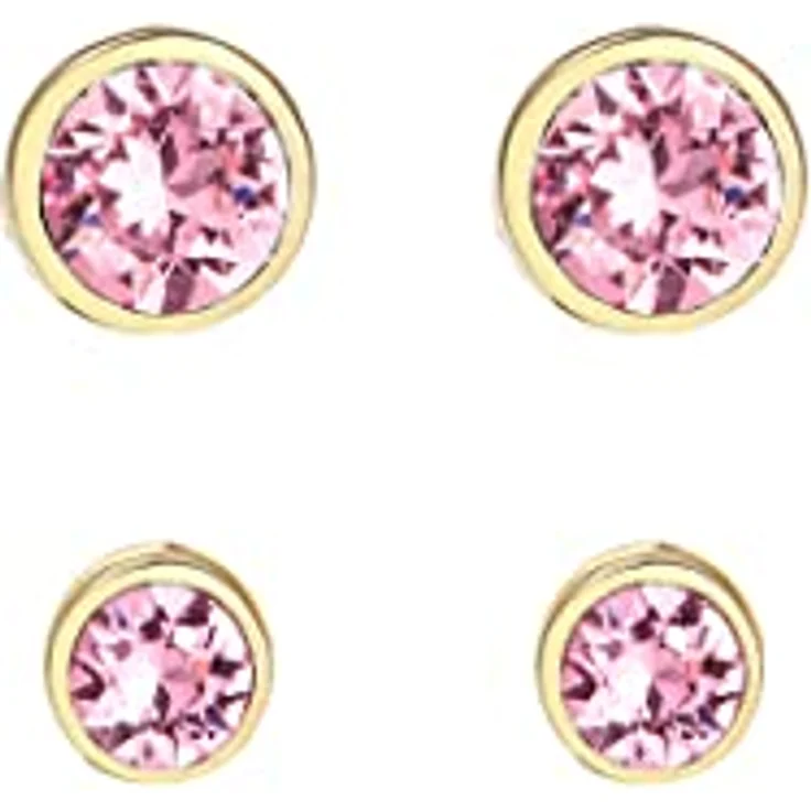Elli Ohrringe Damen Ohrstecker 2er Set Basic, 925 Sterling Silber mit Swarovski Kristall, anlaufgeschützt – Bild 2