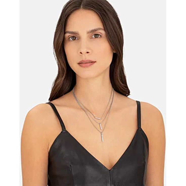 LIEBESKIND Berlin Damen-Halskette LJ-0446-N-47, vergoldeter Edelstahl im Layering-Look, 62 cm + 74 cm + 80 cm – Bild 3