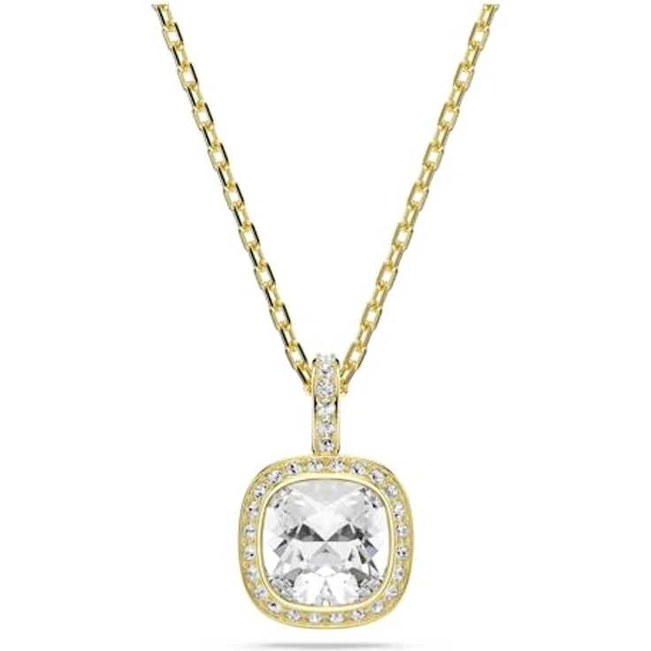 Swarovski Una Angelic Anhänger, Kissenform-Schliff, Weiß, 18 Karat Vergoldet, moderner Chic – Bild 1