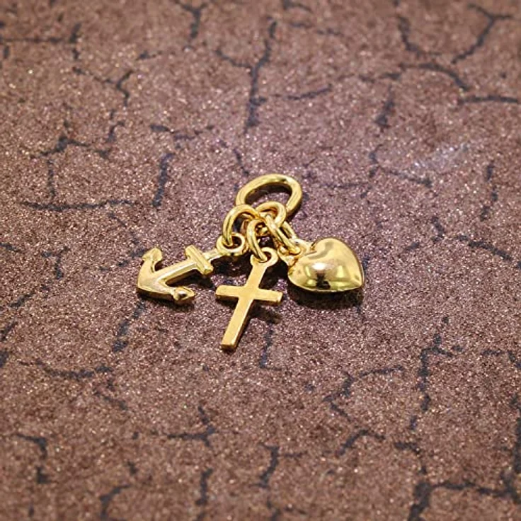 trendor Anhänger Glaube-Liebe-Hoffnung Gold 333/8 Karat, 16 mm, Damen Schmuck – Bild 3