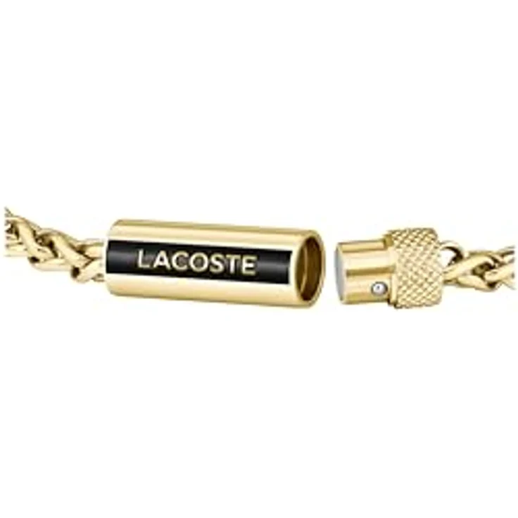 Lacoste Gliederarmband SPELT, Herren-Armband aus poliertem Edelstahl mit Gelbgold-Beschichtung, verstellbar von 190 mm bis 222 mm – Bild 2