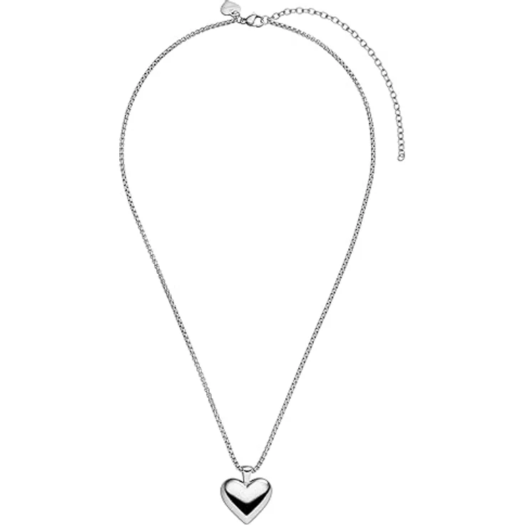 Purelei® Lovebird Kette (Silber) – Edelstahl Damen-Halskette mit Herzanhänger, wasserfest und romantisch inspiriert – Bild 1