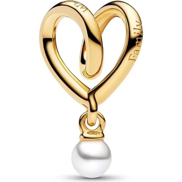 PANDORA Starter-Set Damenarmband Goldfarben, 3 mm Schlangenkette mit gewickeltem Herzanhänger und Clip-Verschluss, 21 cm – Bild 3