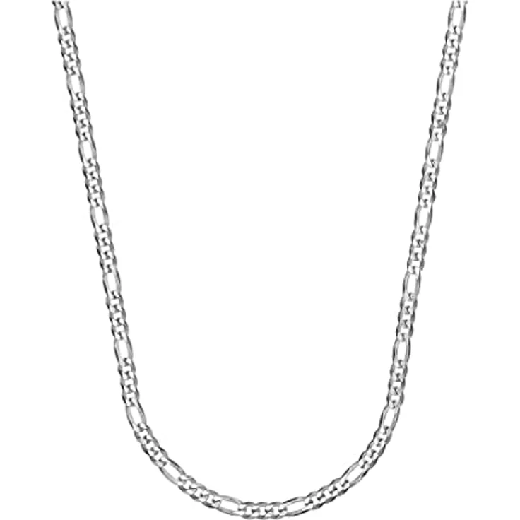 FAVS Unisex-Kette 925er Silber, 45 cm lang, stilvolles Collier in Geschenkbox – Bild 1